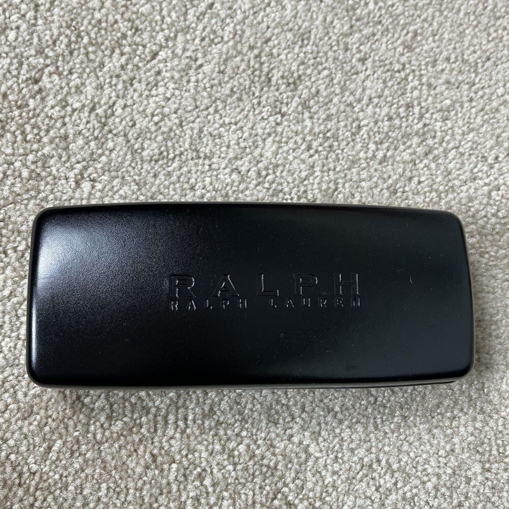 Ralph Lauren Glasses Case Hard Shell Black Leather‎ Sunglasses Eyeglasses